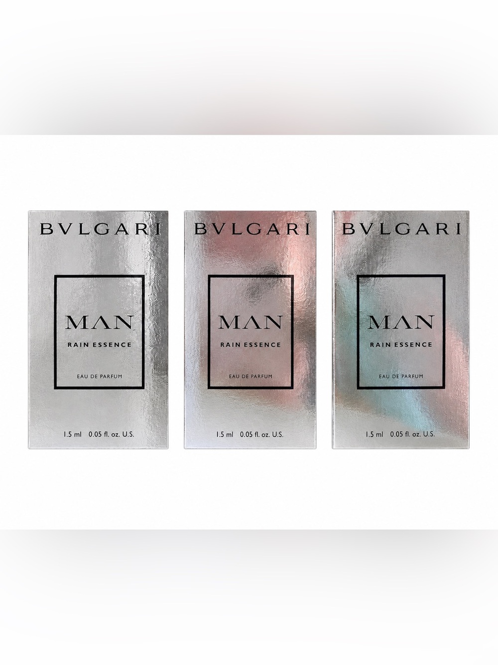 Bvlgari Man Rain Essence EDP 1.5 mL x3 Sample Set NEW